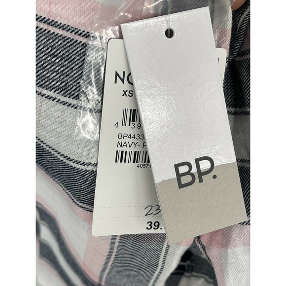 BP High-Low Plaid Button-Up Shirt Size XSmall - Picture 5 of 6